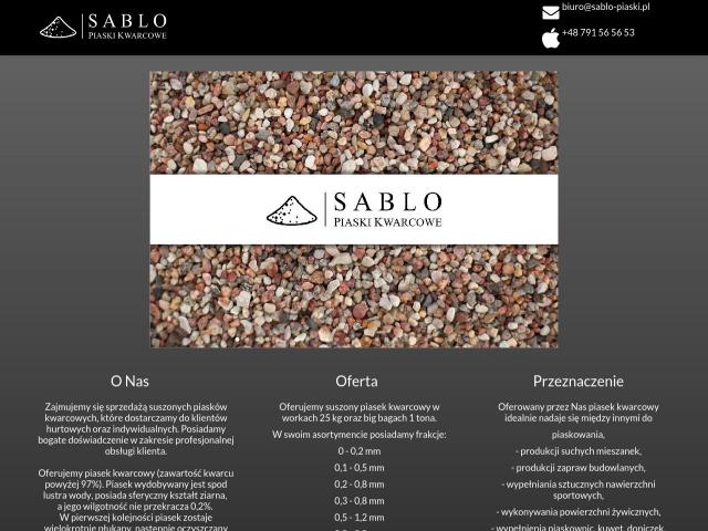 SABLO Piaski kwarcowe